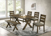 Best Furniture Outlet - Coaster - Alston 6-piece Rectangular Dining Table Set Knotty Nutmeg - 106381-S6